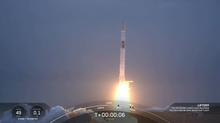 Liftoff falcon 9 starlink