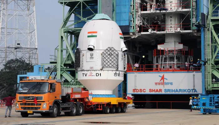 La agencia espacial india probó un sistema de escape de tripulación para su próxima misión lunar